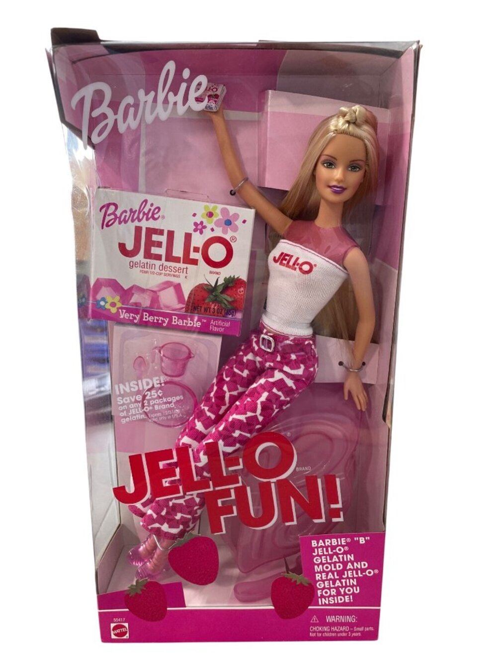 Mattel Barbie Jell-O Fun Doll Gelatin Mold Pink Pants Hair Blonde Collectible